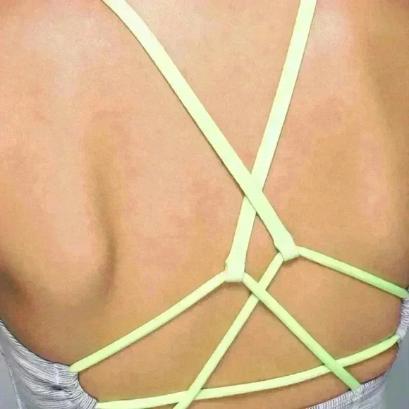 Lululemon Dancing Warrior Tank We Are From Space Silver Spoon Clear Mint Size 10 - Picture 4 of 8